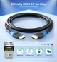 Кабель Cable Matters HDMI 2.1 [Certified Ultra High Speed HDMI] 48Gbps 8K@60Hz, 4K@240Hz 2м, black, комплект 2шт (300029-2mx2) - изображение 2