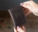 Кожаная обложка на пластиковый айди id паспорт автодокументы права техпаспорт нового образца Velimirovich темно коричневая (шоколад) - изображение 2