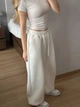 Жіночі oversize штани на флісі / Білий 42-46 / BASED 0139750 - зображення 7