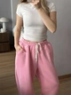 Женские oversize штаны на флисе / Розовый 42-46 / BASED 0139720 - изображение 9