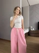 Женские oversize штаны на флисе / Розовый 42-46 / BASED 0139720 - изображение 12