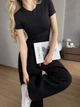 Женские oversize штаны на флисе / Черный 42-46 / BASED 0139700 - изображение 7