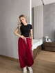 Женские oversize штаны на флисе / Красный 42-46 / BASED 0139730 - изображение 5