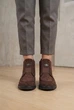 Ботинки женские Fashion коричневые из экозамши на флисе 352160_38 (24.5 см) - изображение 3