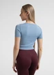 Топ з коротким рукавом та круглим вирізом Giulia CROP T-SHIRT S/M Blue-faded denim - зображення 3