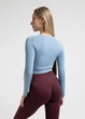 Топ вкорочений з довгим рукавом Giulia CROP TOP S/M Blue-faded denim - зображення 3