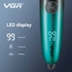 Бритва-триммер VGR V-339S GREEN, 4 насадки,влагозащита, до 90 минут работы - изображение 5