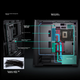 Материнська плата PHANTEKS G400A Black Mid-Tower ATX, корпус із бічними скляними панелями та системою водяного охолодження (4 вентилятори 140 мм/сітчаста панель/підтримання водяного охолодження 360 мм/5090) - зображення 11