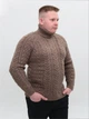Свитер мужской темно-бежевый шерстяной с горлом 230-655-08 XL - изображение 7