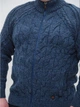 Свитер мужской синий шерстяной на молнии 230-609-02 XL - изображение 5