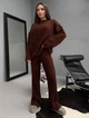 Костюм вязаный утепленный женский ELFBERG QS-8004 42-52 Шоколадный (2000001100257_ELF) - изображение 2