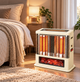 Инфракрасный обогреватель CR191F Radiant Heater 1800 Вт, карбоновый кварцевый с эффектом камина, напольный, бежевый - изображение 7