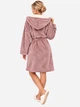 Халат женский больших размеров с капюшоном зимний BARWA garments 0411 2XL Капучино (2110004115650) - изображение 2