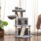 Игровой комплекс для кошек APOLLO-4 с когтеточкой, домиками, лежанкой и гамаком, многоуровневое кошачье дерево для отдыха и активных игр - изображение 2