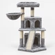 Игровой комплекс для кошек APOLLO-4 с когтеточкой, домиками, лежанкой и гамаком, многоуровневое кошачье дерево для отдыха и активных игр - изображение 3