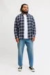 Сорочка у клітку (тонка байка) синього кольору Jack&Jones 4XL (400157-blue-14010) - изображение 3