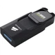Флеш-накопичувач USCORSAIR 256 ГБ USB 3.0, Ski X1, чорний, швидкість читання 130 МБ/с, дизайн зсувної кришки, стильний та зручний - изображение 1