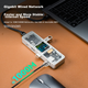 DOCKCASE Многофункциональный интеллектуальный док-станция расширения Visual Type-C с 6-дюймовым гигабитным портом Ethernet для настольных компьютеров, MacBook, ноутбуков, HDMI и поддержкой высокой четкости 4K 60 Гц. - зображення 7