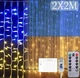 Гирлянда Штора SFK-09 флаг Украины с пультом USB 2×2 м ∙ Штора-гирлянда SFK-09 USB флаг Украины 2×2 м - изображение 1
