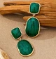 Женские сережки с крупными подвесками jewelry Зеленые - изображение 2