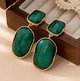 Женские сережки с крупными подвесками jewelry Зеленые - изображение 5