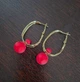 Серьги 2в1 Кольцо и гвоздик две бусины Fashion Jewelry золотистые - изображение 8