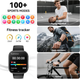 Смарт-годинник MingTawn 1.83″ з Bluetooth-дзвінками, пульсометром, SpO₂, моніторингом сну, 100+ спортрежимами, IP67, Android/iOS - зображення 6