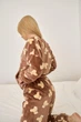 Женский домашний костюм - махровая пижама, кофта кенгуру и штаны, Тедди шоколад размер XL - изображение 3