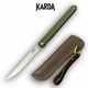 Ніж складний KARDA SPARK J097 army green handle drop blade - изображение 1
