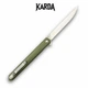 Ніж складний KARDA SPARK J097 army green handle drop blade - изображение 2