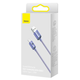 Кабель Baseus Crystal Shine Series USB to Type-C 100W 20V/5A 1.2m Purple - зображення 7