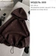 Теплое худи на флисе AO889 Серое Oversize S-L - изображение 3