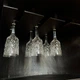 Барна стійка для вина з масиву мангового дерева – дерев'яна винна шафа з полицями для пляшок та келихів - зображення 3