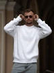 Чоловічий светр теплий вільного крою Oversize білий L - зображення 3