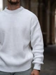 Чоловічий светр теплий вільного крою Oversize білий L - зображення 4