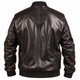 Мужская кожаная куртка бомбер College 2103 black 3XL - изображение 3