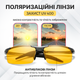 Поляризационные очки для водителей Brillix BRL-012Y с антибликовыми линзами, легкой металлической оправой и защитным футляром - изображение 3