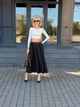 Женская свободная юбка миди с карманами Fashion 46/48 черный - изображение 3