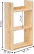 Półka ścienna Springos WF0008 3-poziomowa 45 x 20 x 74 cm naturalna (5908455314053) - obraz 9