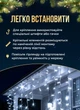 Гирлянда бахрома уличная светодиодная 600 LED длина 36 м степень защиты IP44 питание от сети белый провод белое праздничное сияние новогодняя иллюминация для подсветки фасада окон и балкона - изображение 4