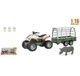 Игрушечный квадроцикл WenYi WY 400 G-6 с прицепом-клеткой, фигуркой животного, подсветкой, звуковыми эффектами, резиновыми шинами, масштаб 1:16, от 3 лет - изображение 2