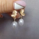Серьги-клипсы женские без прокола Бабочки с жемчугом - изображение 3