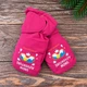 Болоньевые детские варежки на флисе для девочек 3-5 лет малиновые (12-70) - изображение 1