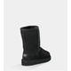 Дитячі уггі для дівчинки Кожані Середні чорні UGG Classic Short Kids Leather Black (25, чорний) - зображення 3
