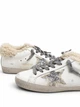 Зимние женские кеды Golden Goose белые из натуральной кожи на шерстяном меху с серебристой звездой размер 38 - изображение 3