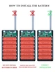 Корпус повербанку DIY C12(PD) QC3.0 PD QC3.0 (12V/3A Max) 12x18650 без паяння (Up To 36000mAh) LED-дисплей; Ports: 2xUSB-A, Type-C, MicroUSB, Lightning, BLACK - зображення 8