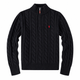Свитер вязанный Polo Ralph Lauren 1/3 zip размер S черный цвет (m5s-qgv-0gb) - изображение 1