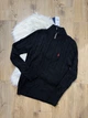 Свитер вязанный Polo Ralph Lauren 1/3 zip размер L черный цвет (ogk-1vx-2vh) - изображение 3