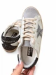 Женские кеды Golden Goose GGDB бело-серебристые из натуральной кожи с блестящей звездой в полной упаковке размер 37 - изображение 4