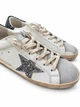 Женские кеды Golden Goose GGDB бело-серебристые из натуральной кожи с блестящей звездой в полной упаковке размер 38 - изображение 9